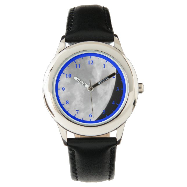 Pulso Lua, Relógio de Aço Inoxidável da Criança (Frente)