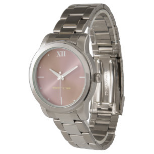 Pulso Luz - relógio metálico cor-de-rosa do eWatch de