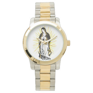 Pulso Nossa senhora do relógio de Guadalupe com raios