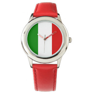Pulso O relógio do miúdo de Italia - a bandeira de