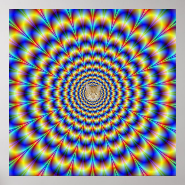 Pulso psicodélico em Poster azul e amarelo (Frente)