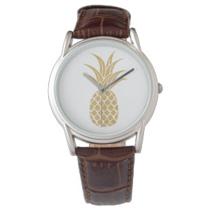 Pulso Relógio de abacaxi Dourado