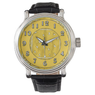 Pulso Relógio de Lenço Amarelo