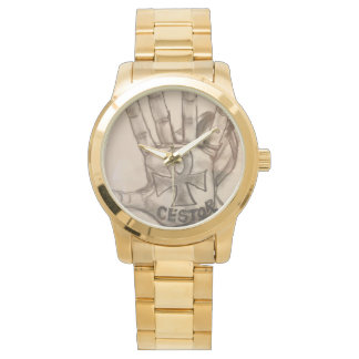 Pulso relógio de ouro personalizado para homens..ankhces