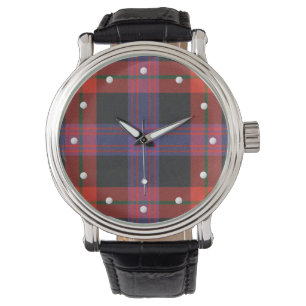 Pulso Relógio do Tartan de Brown