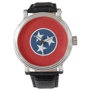 Pulso Relógio patriótico com a bandeira de Tennessee