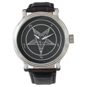 Pulso Relógio preto de Baphomet
