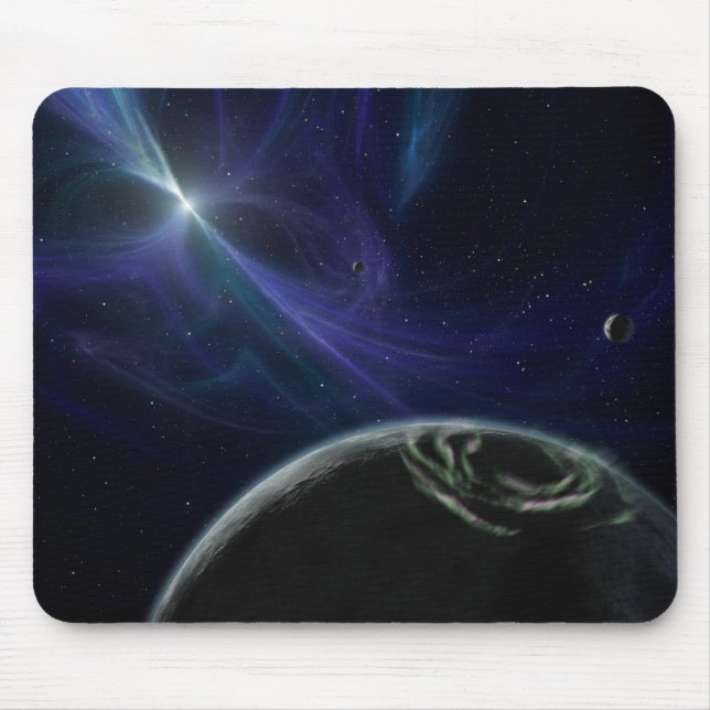 Pulsor e planetas na órbita Mousepad (Frente)