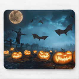 Pumpkin Bats e Bruxas do Halloween #6 Mouse Pad