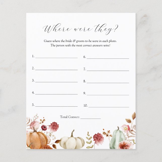 Pumpkin Burgundy Floral Onde Estavam (Frente)