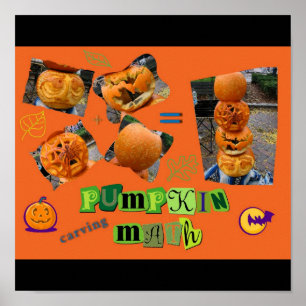 "Pumpkin Carving Math" Poster