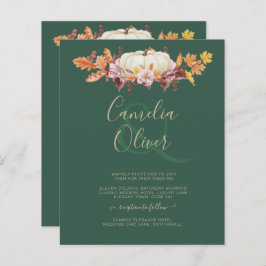 Pumpkin Casamento Dourado Verde de Abóbora no Orça