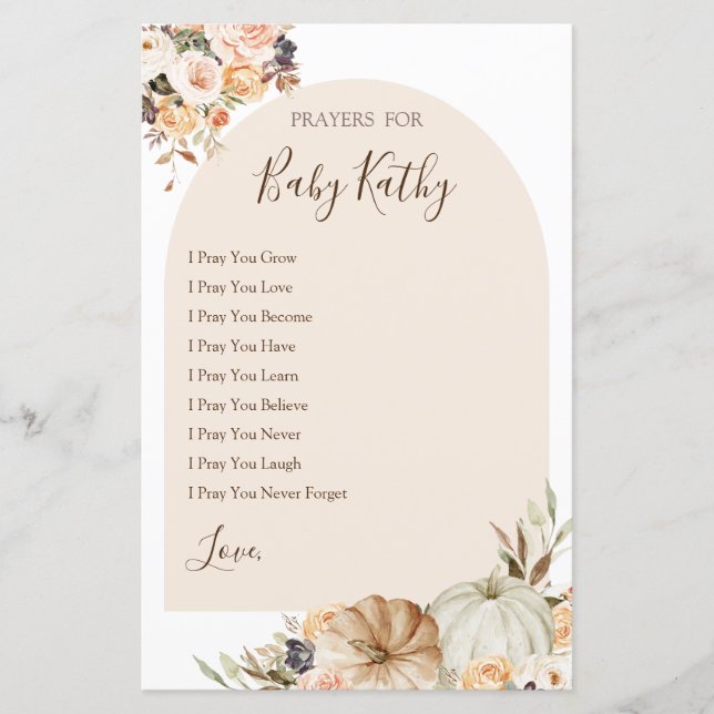 Pumpkin de laranja queimado Orações de amor para s (Frente)