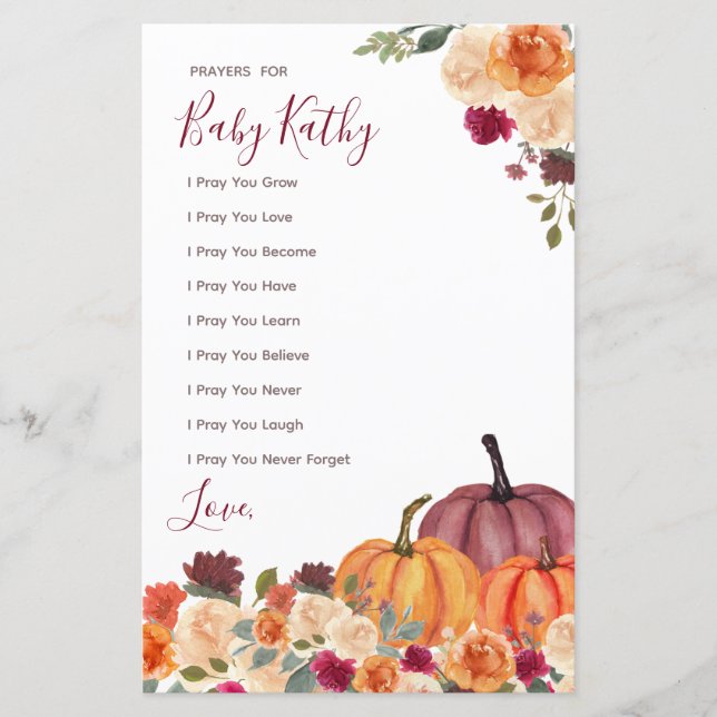 Pumpkin de laranja queimado Orações de amor para s (Frente)