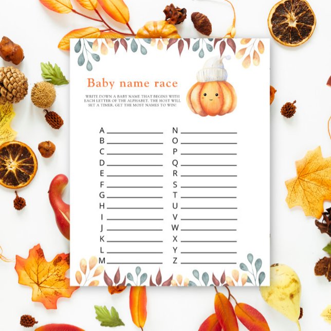 Pumpkin de outono - Jogo de corrida de nomes de be (Criador carregado)