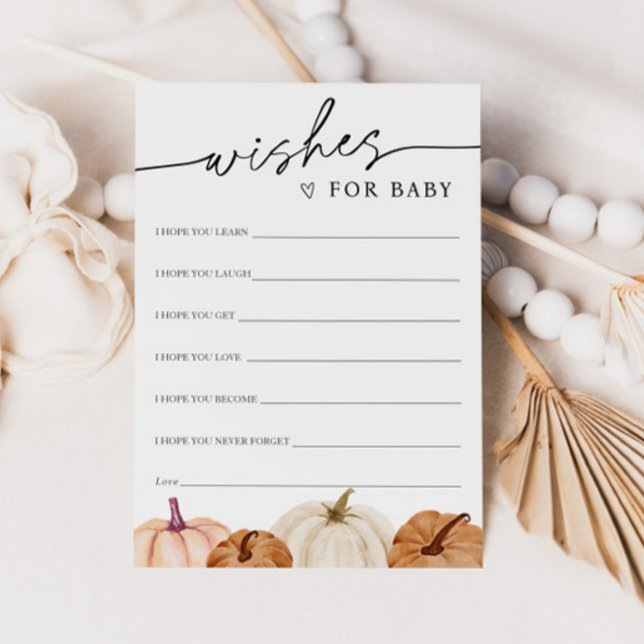 Pumpkin deseja um cartão de bebê (Criador carregado)