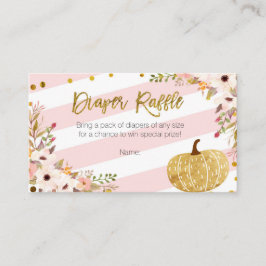 Pumpkin Dourado rosa - Cartão Raffle Fralda