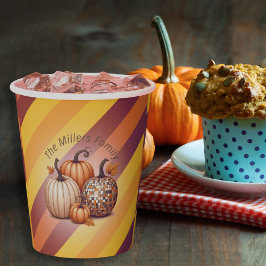 Pumpkin elegante Padrão personalizado de aquarela