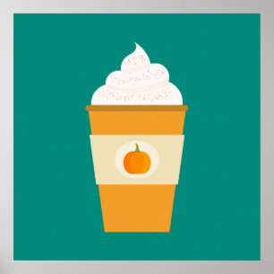 Pumpkin espice latino Poster de café
