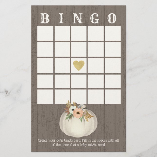 Pumpkin Floral Bingo (Frente)