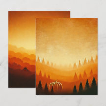 Pumpkin Harvest Autumário Ombre Papelão