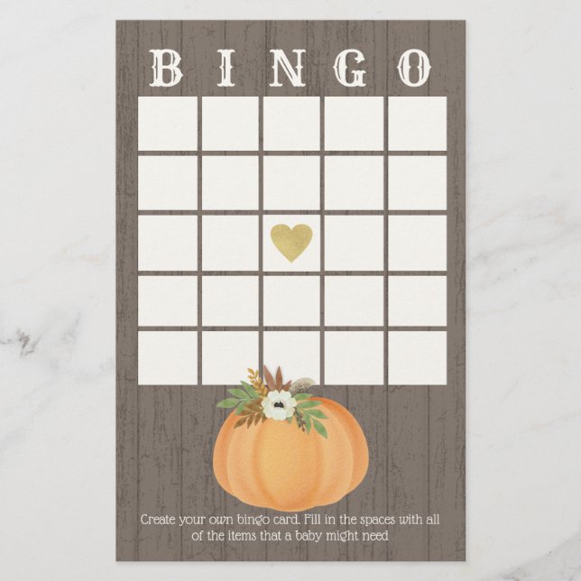 Pumpkin Harvest Bingo (Frente)
