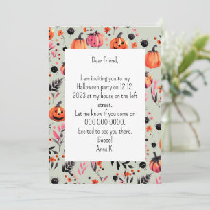 Pumpkin Helloween convite