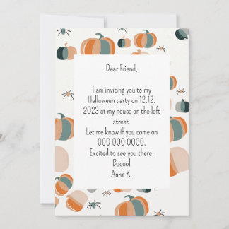 Pumpkin Helloween convite