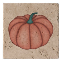 Pumpkin Laranja Escuro em Cream Trivet