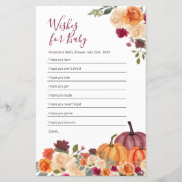 Pumpkin Laranja Queimado Aquarela Desejos para Beb