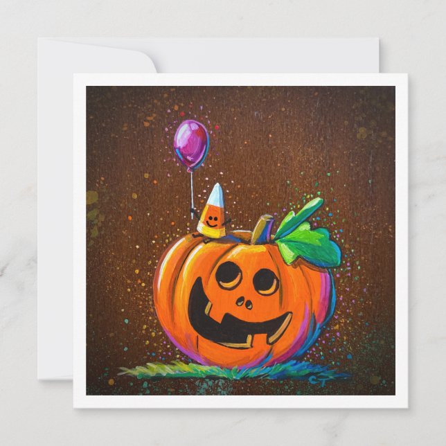 Pumpkin & Lil Candy Corn - Mini Impressão (Frente)