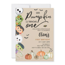 Pumpkin Patch Halloween Convite para primeiro aniv