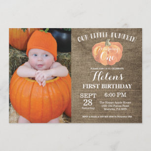 Pumpkin - Primeiro Convite de Aniversário