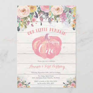 Pumpkin Primeiro Convite De Aniversário Russo Flo