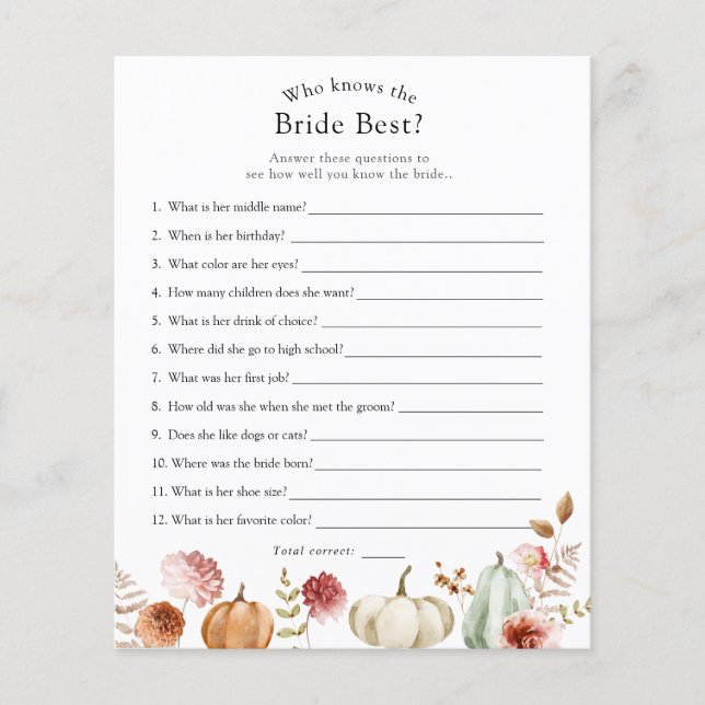 Pumpkin que conhece o melhor jogo de noiva (Frente)