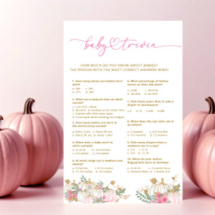 Pumpkin rosa Flor Bebê Jogo Trivia
