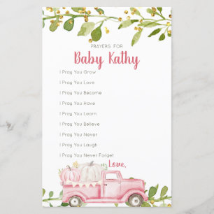 Pumpkin Rosa Truck Love Prayers para Bebê