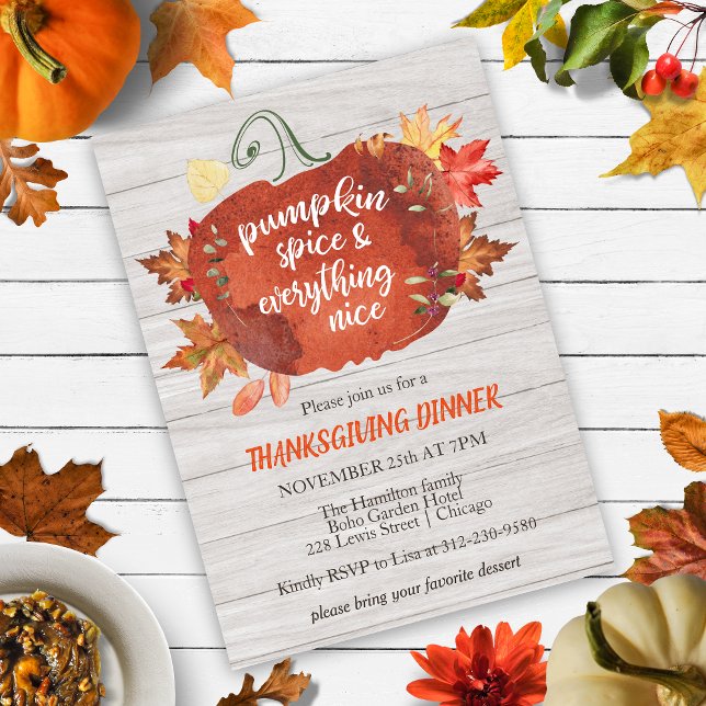 Pumpkin Spice, Ação de Graças, Cinza, Convite à Ma (Criador carregado)