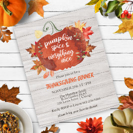 Pumpkin Spice Ação de Graças Cinza de Orçamento Co