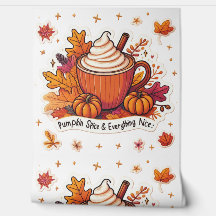 Pumpkin Spice Aestética Cozy Autumn Patterno