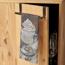 Pumpkin Spice Brown e Dourada Toalha de Cozinha