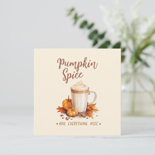 Pumpkin Spice - Folhagem de Latte e Outono (Em pé/Frente)