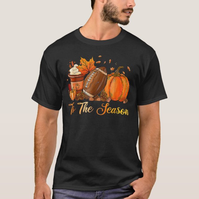Pumpkin Spice Football Fall T-Shirt (Frente)