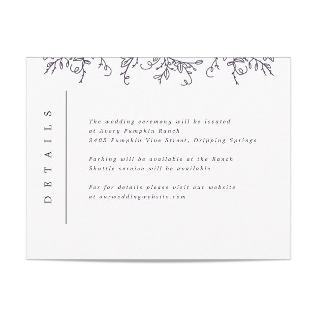 Pumpkin Vines Monograma Inserção de Casamento (Criador carregado)