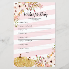 Pumpkin Watercolor Deseja Jogo para Bebê