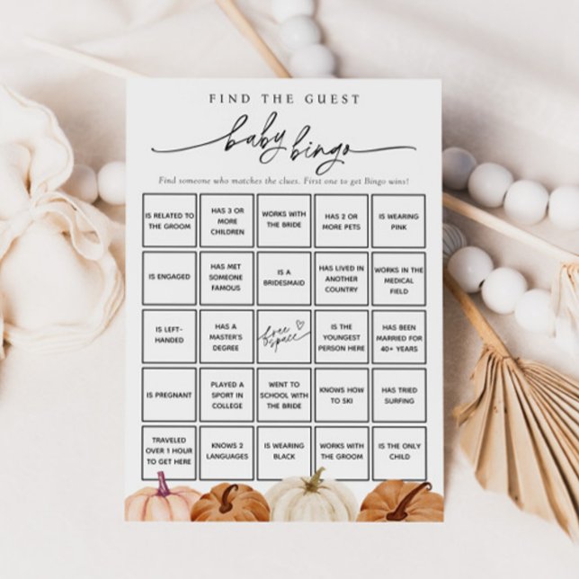 Pumpkins acha o cartão de jogo do bebê convidado (Criador carregado)