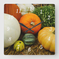 Pumpkins E Gours Relógio De Parede