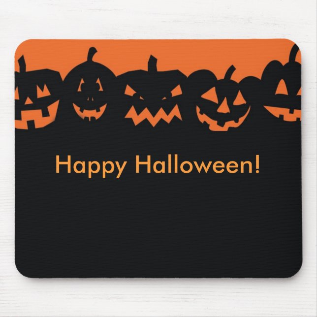 Pumpkins Halloween Halloween Festivo Mouse Pad (Frente)