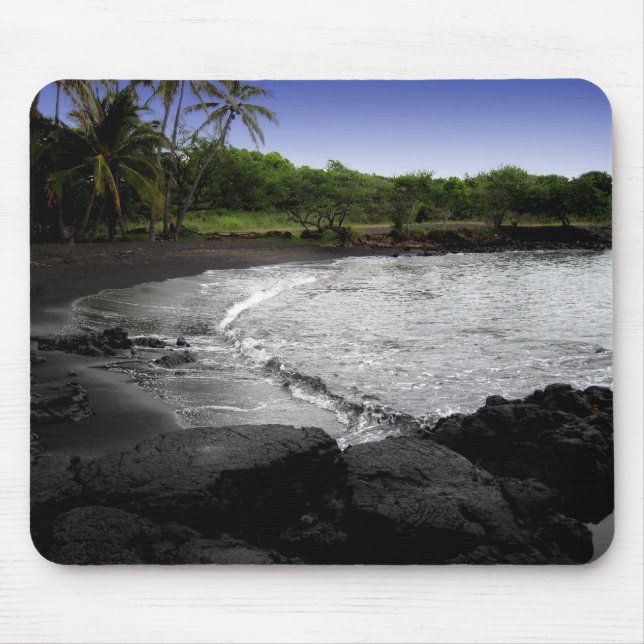 Punalu'u, Black Sand Beach, Hawaii mousepad (Frente)