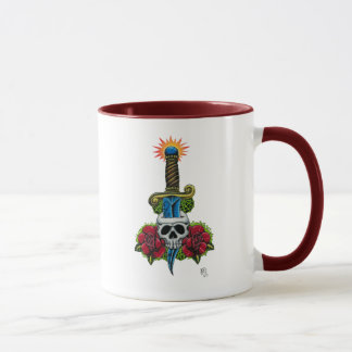 Punhal, crânio, e caneca dos rosas